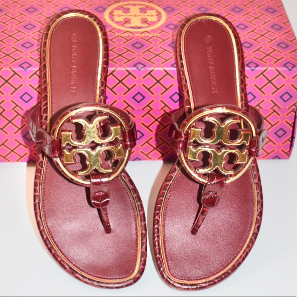 TORY BURCH METAL MILLER CROCO EMBOSS